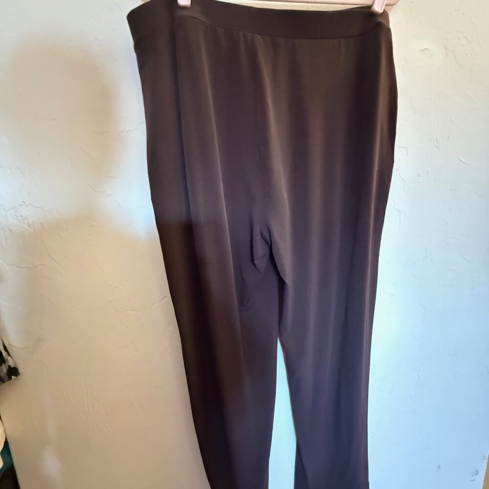 Susan Graver Pants, Brown, 1XL - Picture 4 of 8